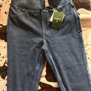 HALARA Women's Stretch Jeggings in Medium Blue Denim